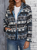 Zara - Langärmelig Vlies Jacke Mit Tribal Druck