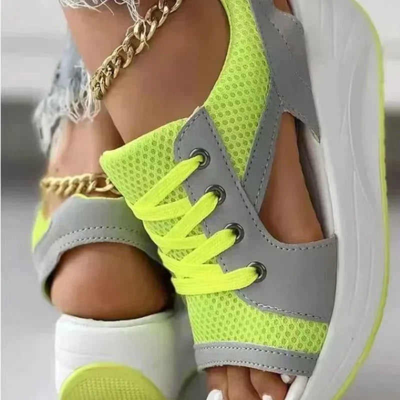 Christine – Orthopädische muffin sandalen mit offener zehenpartie und slip on design