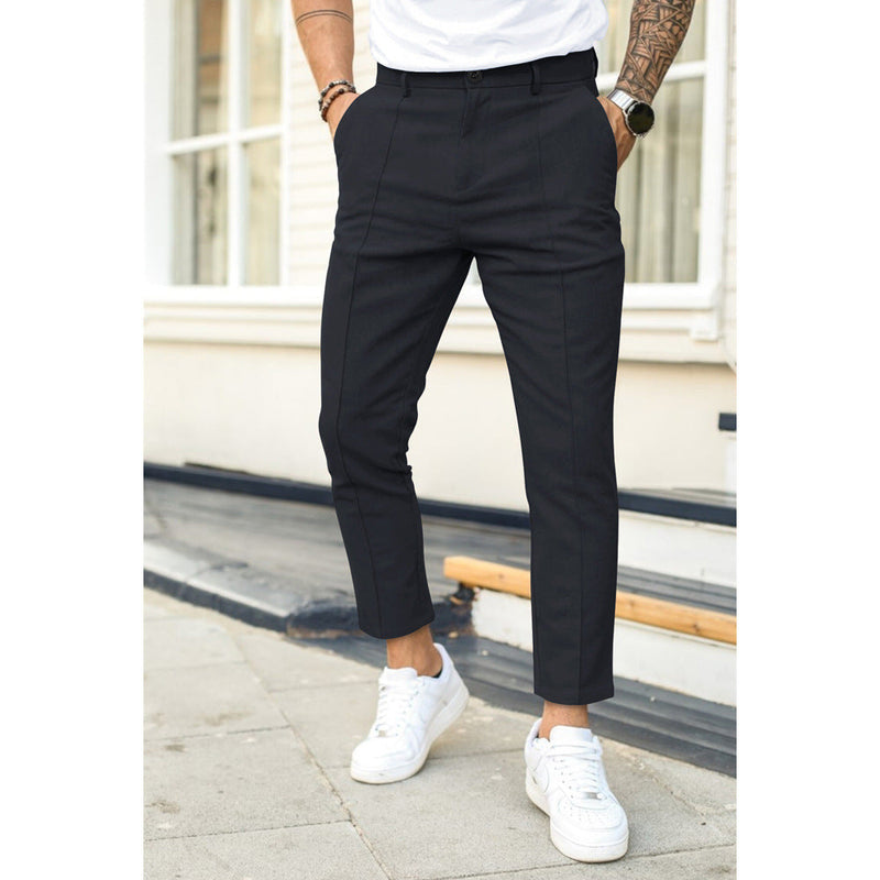 Elias – Lässige Schlanke Passform Hose mit Taschen und bequemem Bund