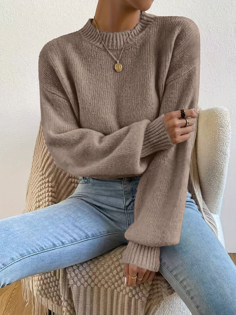 Sophie - Bequemer Strickpullover mit Laternenärmeln