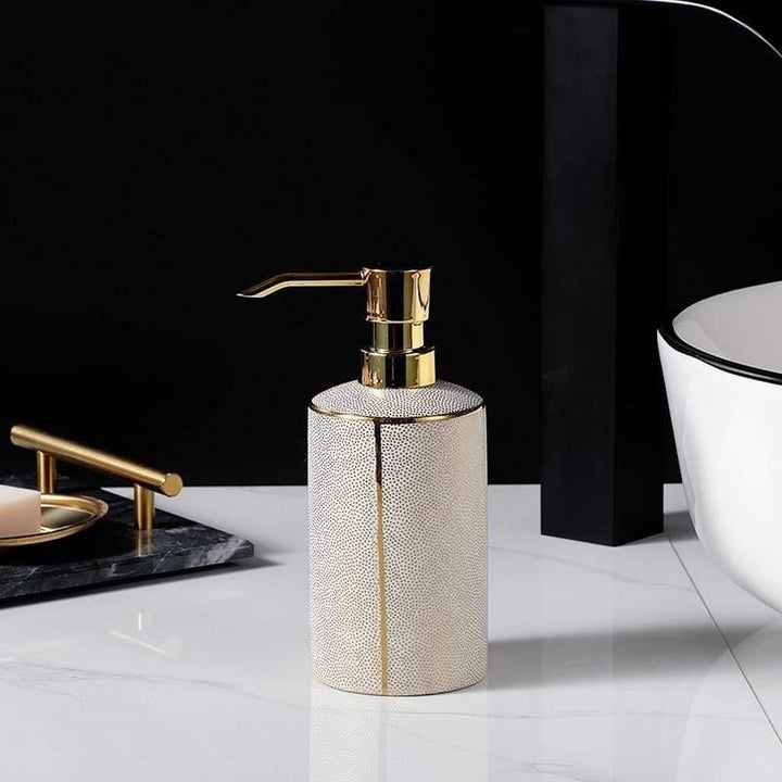 AuraSet – Modernes Badezimmer Accessoire Satz mit Spender Halter und Schale