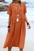 Amelia – Stilvolles Langes Kleid Mit Lagendesign