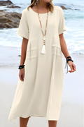 Amelia – Stilvolles Langes Kleid Mit Lagendesign