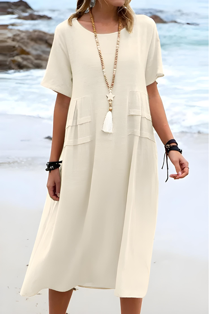 Amelia – Stilvolles Langes Kleid Mit Lagendesign