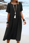 Amelia – Stilvolles Langes Kleid Mit Lagendesign
