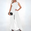 Leonie - Eleganter ärmelloser Jumpsuit mit weitem Bein und hoher Taille
