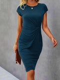 Simone - Stylisches figurbetontes Kleid mit Rundhalsausschnitt
