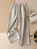 Zamina – Locker sitzende Hose mit elastischem Bund Taschen und weitem Bein