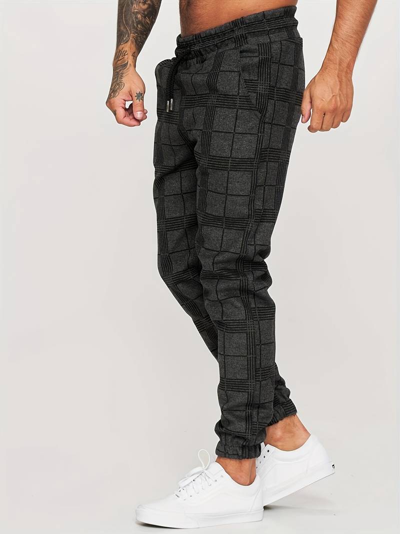 Anton – Lässige Hose mit Streifenmuster Kordelzug in der Taille und Taschen