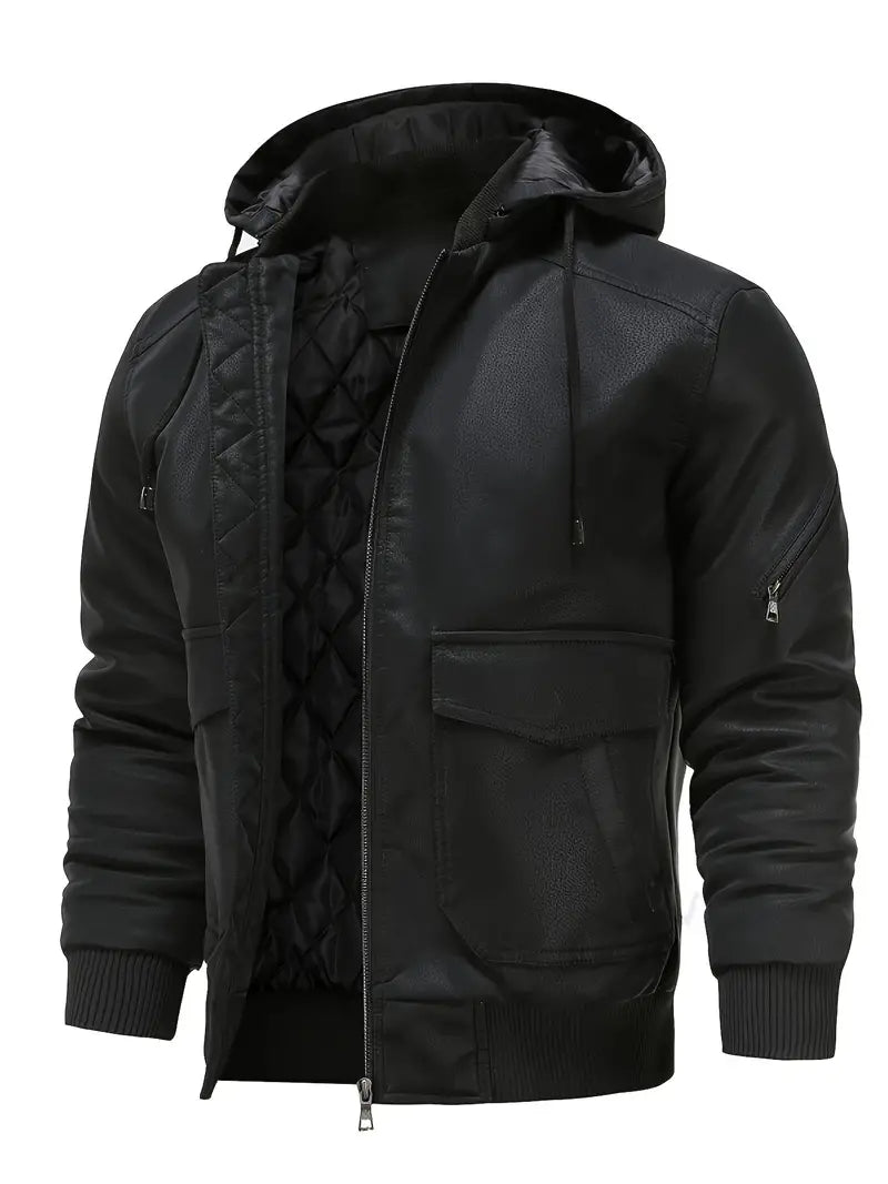 Axel - Langärmelige Reißverschluss Kapuze Jacke Mit Taschen