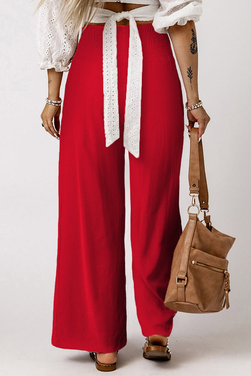 Zophia – Locker geschnittene Hose mit hoher Taille Taschen und weitem Bein