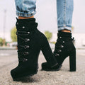 Sophie – Elegante Stiefelette mit Blockabsatz und Profilsohle