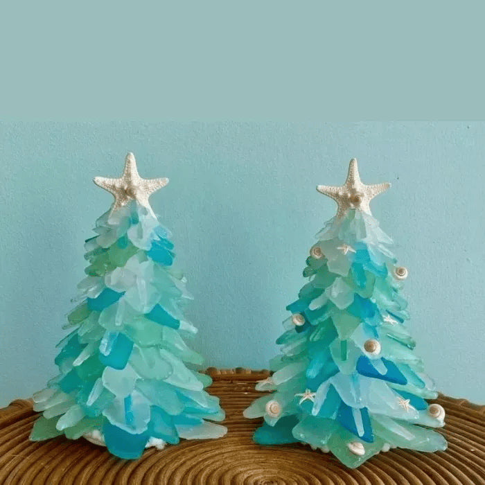 Tropical Bliss - Einzigartig Handgefertigt Meerglas Weihnachten Baum