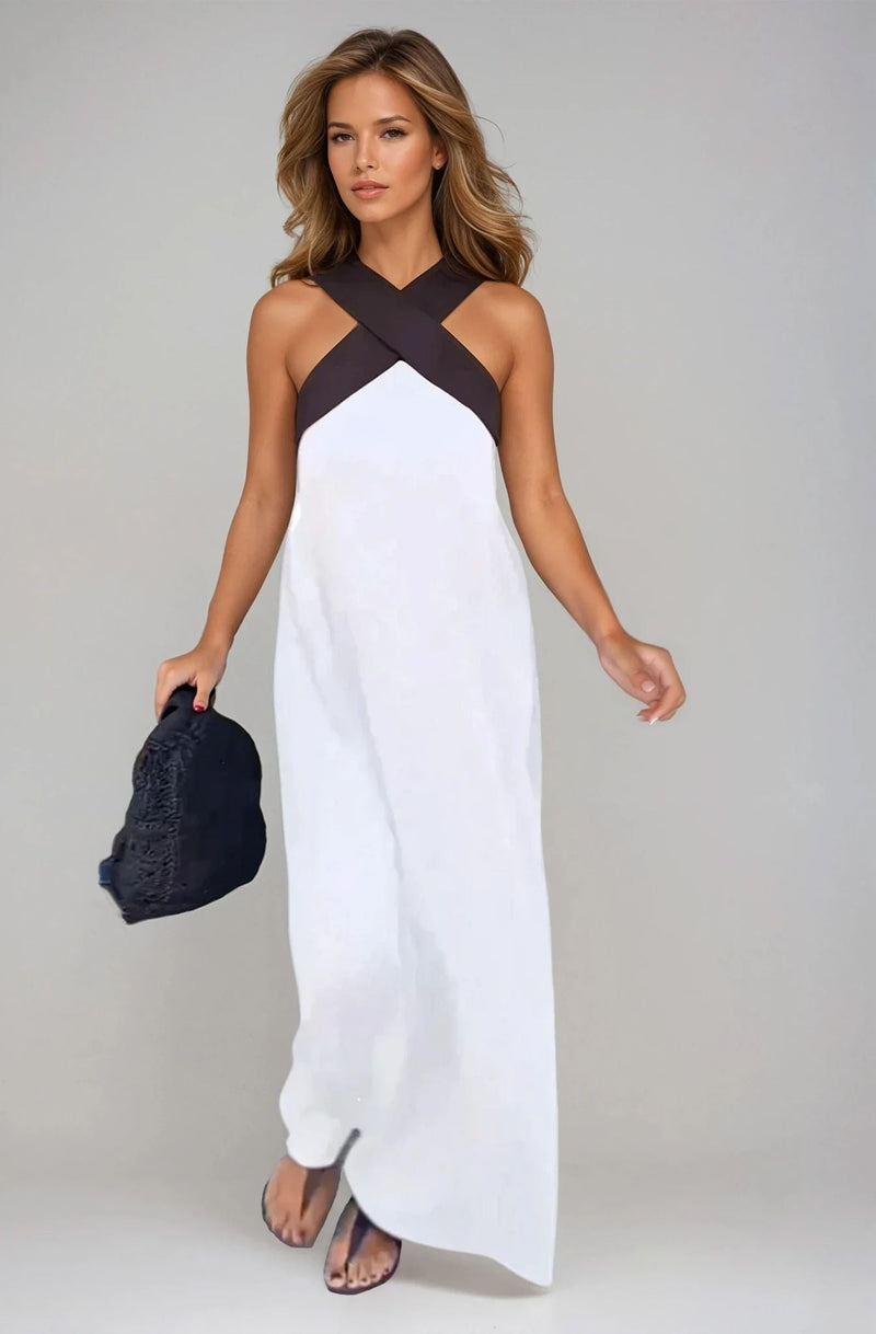 Svenja – Modisches ärmelloses Longkleid mit entspannter Passform und elegantem Stil
