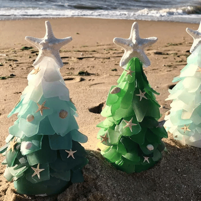 Tropical Bliss - Einzigartig Handgefertigt Meerglas Weihnachten Baum