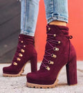 Sophie – Elegante Stiefelette mit Blockabsatz und Profilsohle