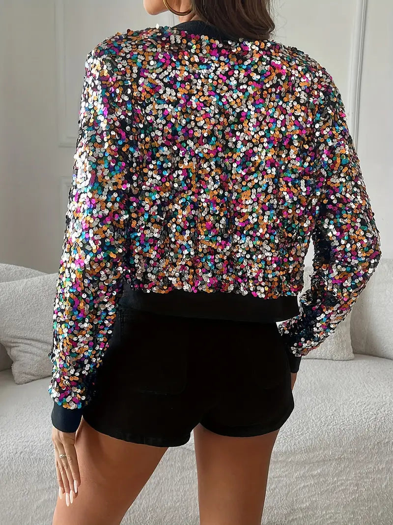Sophie – Elegante Bomberjacke mit langen Ärmeln und Reißverschluss