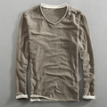 Noah – V-Ausschnitt Shirt mit langen Ärmeln und modernem Design