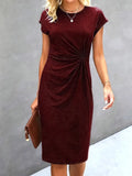 Simone - Stylisches figurbetontes Kleid mit Rundhalsausschnitt