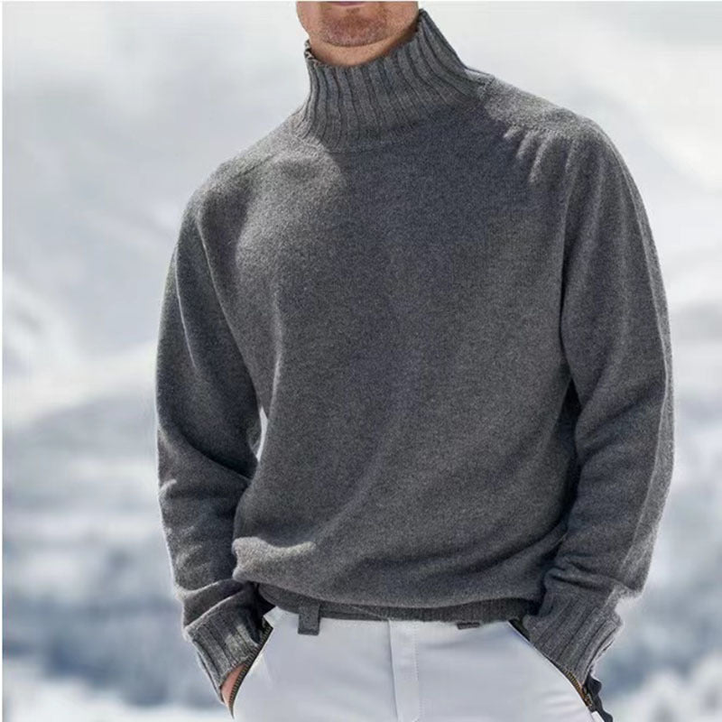 Adam - Warm Lange Ärmel Hoher Hals Pullover