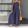 Emma - Eleganter Ein-Schulter Jumpsuit mit weitem Bein und schmeichelhafter Passform
