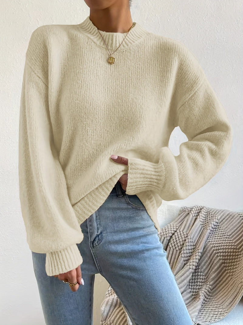 Sophie - Bequemer Strickpullover mit Laternenärmeln