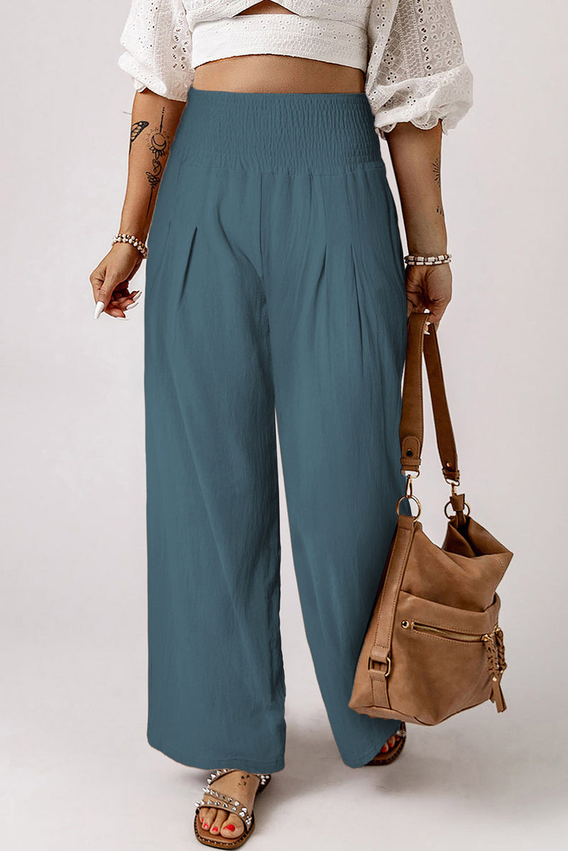Zophia – Locker geschnittene Hose mit hoher Taille Taschen und weitem Bein