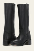 Mila – Stylische Kniestiefel mit runder Spitze und robuster Sohle