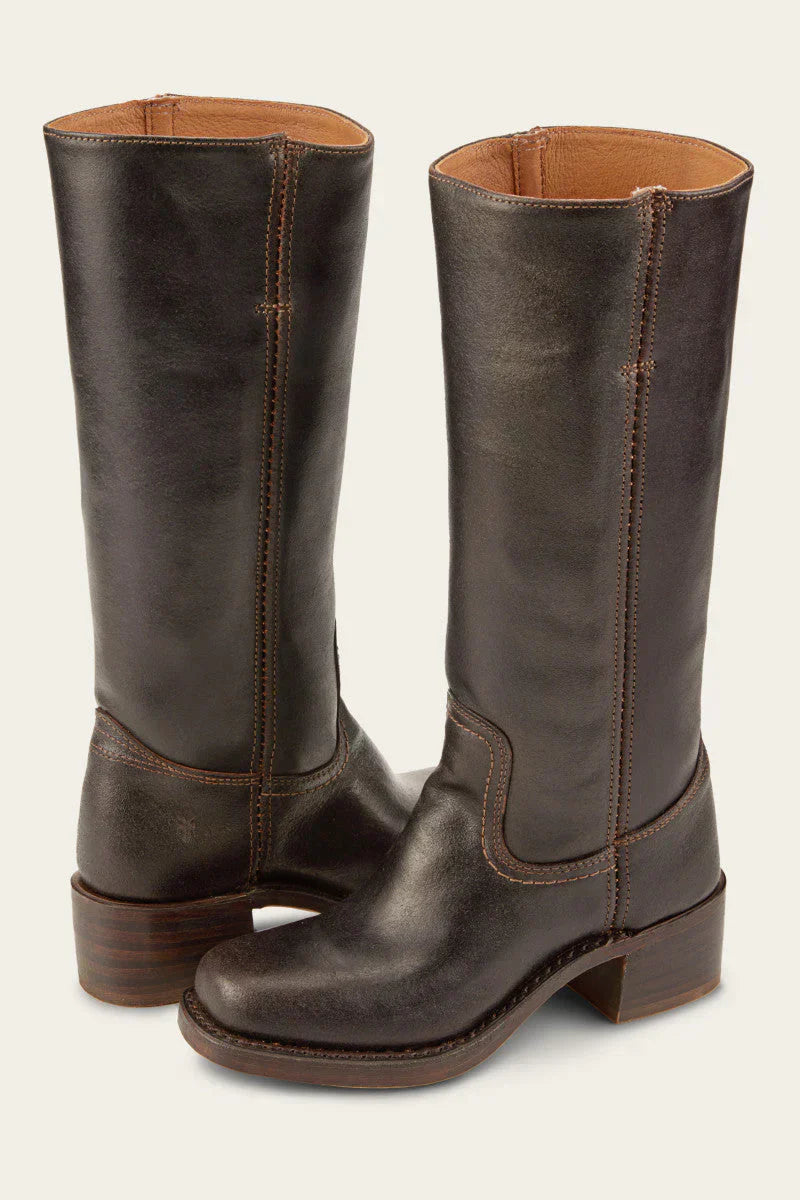 Mila – Stylische Kniestiefel mit runder Spitze und robuster Sohle