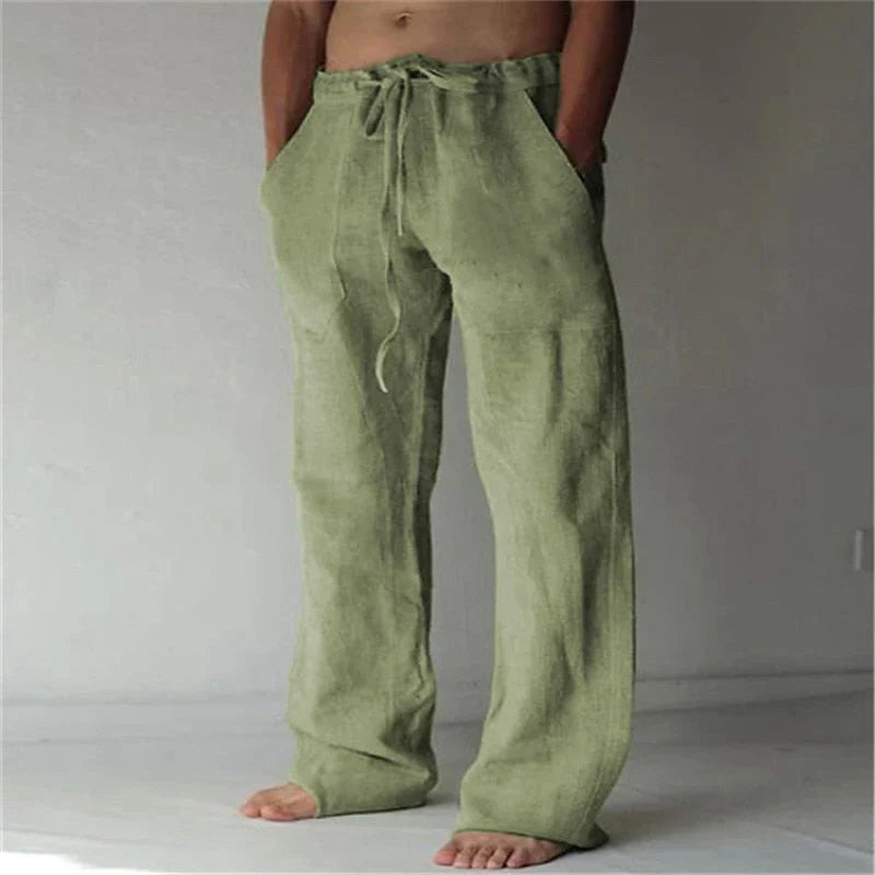 Stefan - Leichte locker sitzende Hose mit funktionellen Taschen mit Kordelzug