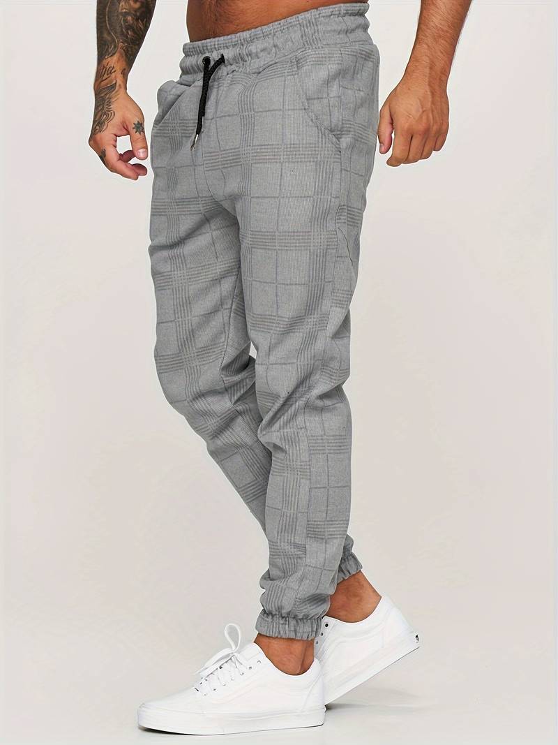 Anton – Lässige Hose mit Streifenmuster Kordelzug in der Taille und Taschen