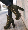 Sophie – Elegante Stiefelette mit Blockabsatz und Profilsohle