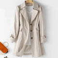 Clara – Schicker Langarmmantel Mit Taschen