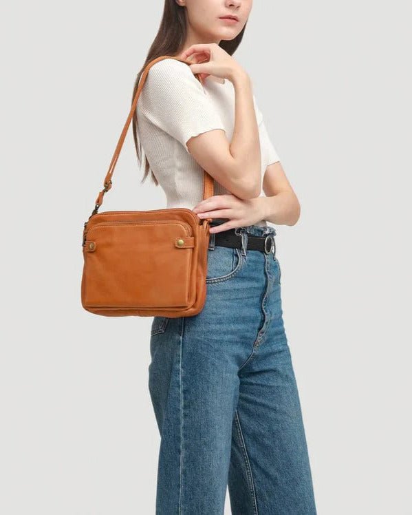 Sabrina – Leichte Umhängetasche mit verstellbarem Riemen und mehreren Taschen