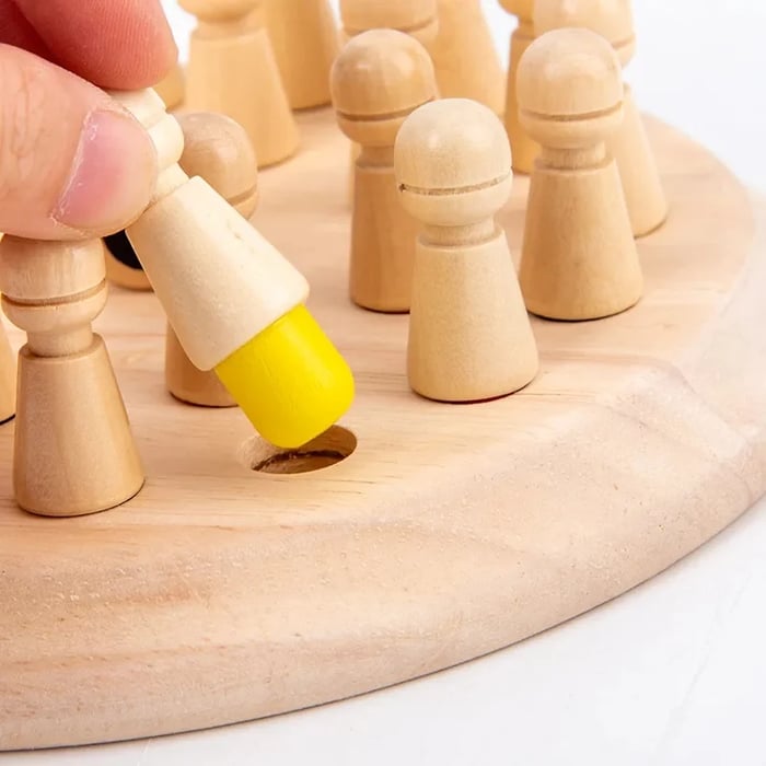 BrainPlay - Holz Memory Streichholz Schachspiel für Spaß und Geschicklichkeitsentwicklung