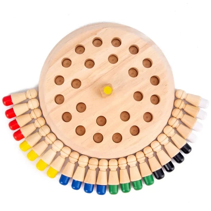 BrainPlay - Holz Memory Streichholz Schachspiel für Spaß und Geschicklichkeitsentwicklung