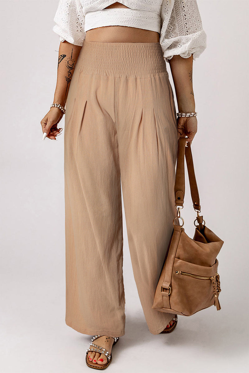 Zophia – Locker geschnittene Hose mit hoher Taille Taschen und weitem Bein