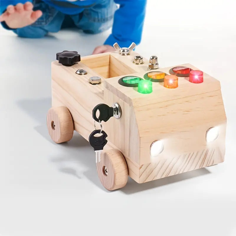 SkillSpark - Montessori Busy Board Interaktive LED Schalter und Werkzeugset