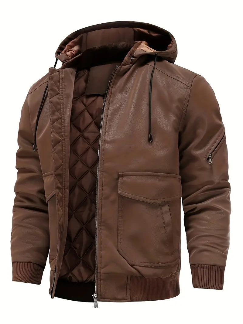 Axel - Langärmelige Reißverschluss Kapuze Jacke Mit Taschen