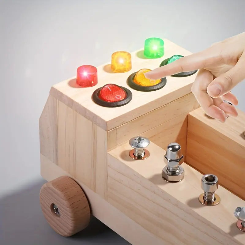 SkillSpark - Montessori Busy Board Interaktive LED Schalter und Werkzeugset
