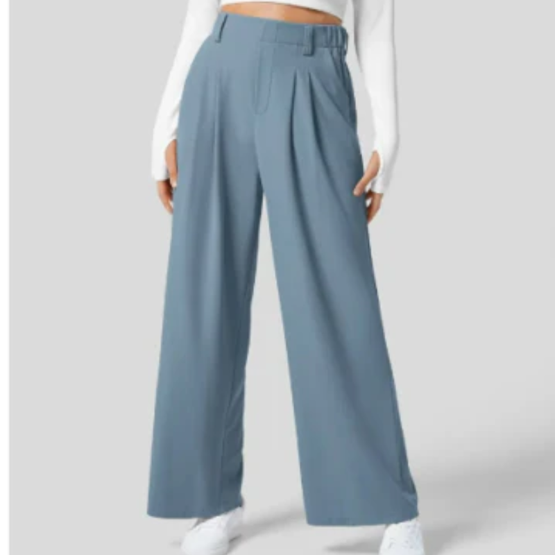 Ariella - Bequeme Hose mit weitem Bein hoher Taille und Taschen