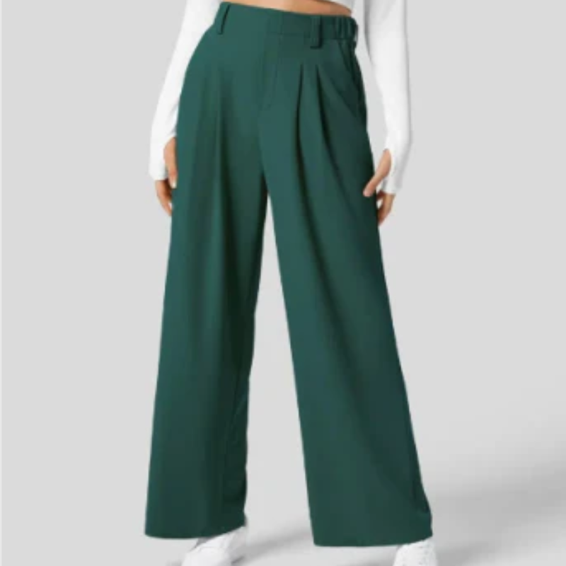 Ariella - Bequeme Hose mit weitem Bein hoher Taille und Taschen