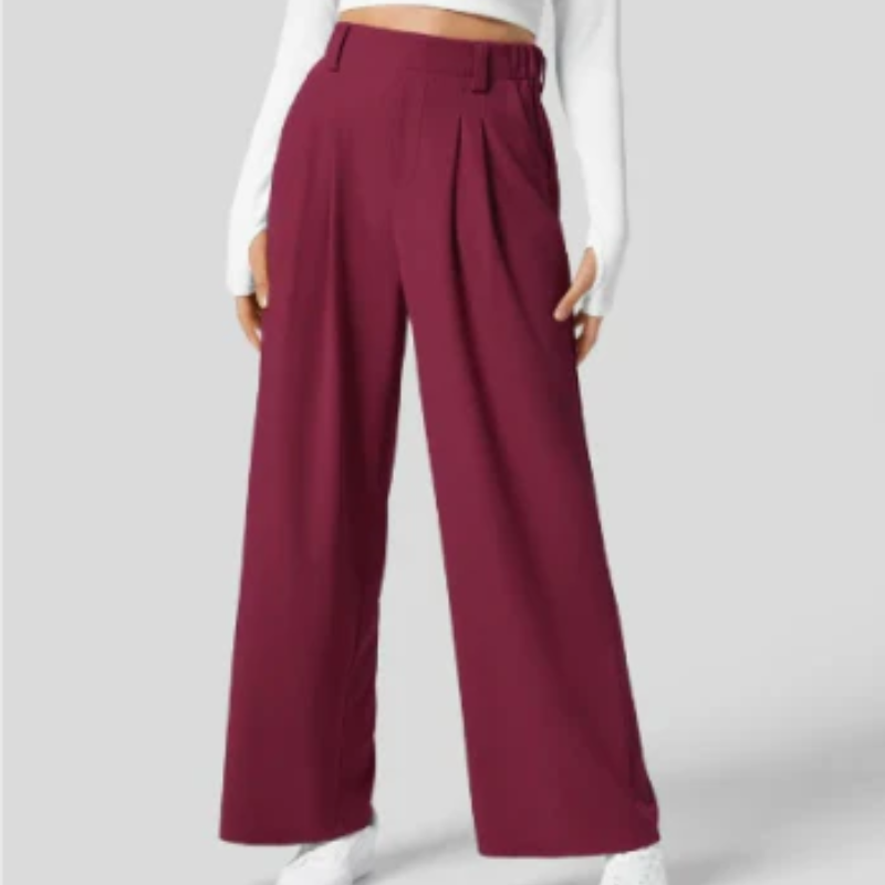 Ariella - Bequeme Hose mit weitem Bein hoher Taille und Taschen