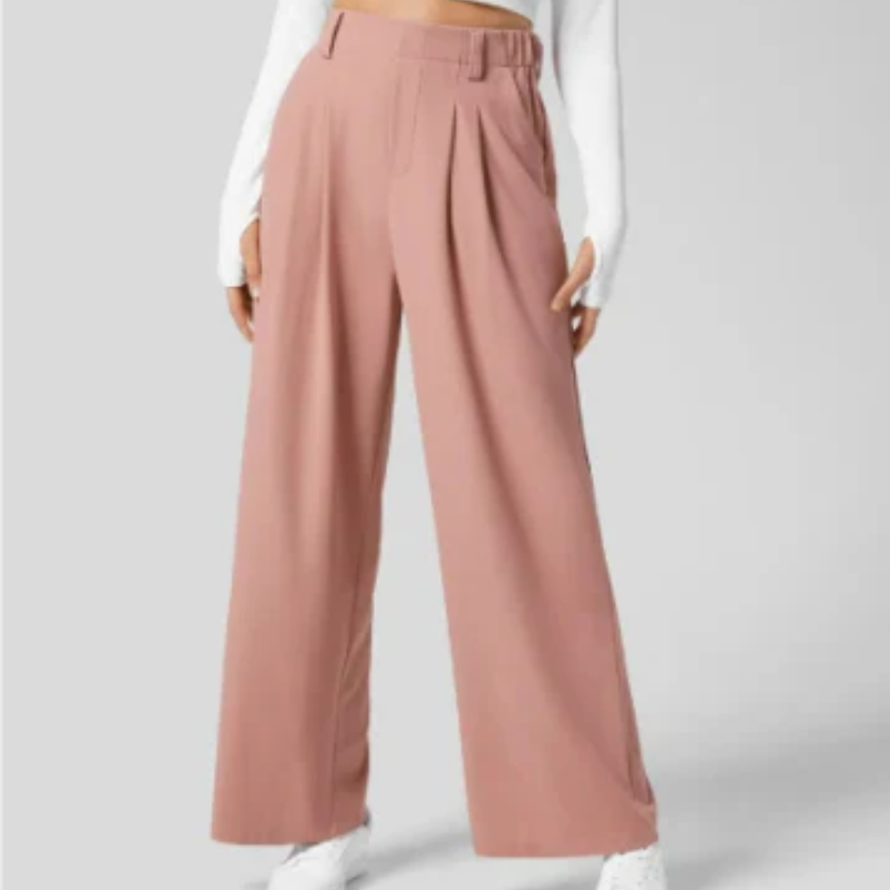Ariella - Bequeme Hose mit weitem Bein hoher Taille und Taschen