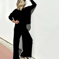 Barbara - Langärmeliger Pullover mit weiten HosenbeinenZweiteiliges Set