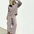 Barbara - Langärmeliger Pullover mit weiten HosenbeinenZweiteiliges Set