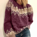 Emma - Lässiger Rundhals Pullover mit langen Ärmeln und lockerer Passform