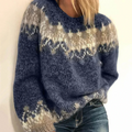 Emma - Lässiger Rundhals Pullover mit langen Ärmeln und lockerer Passform