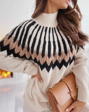 Agneta - Warmer Rollkragenpullover mit langen Ärmeln und lockerer Passform