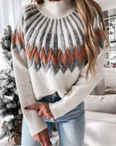 Agneta - Warmer Rollkragenpullover mit langen Ärmeln und lockerer Passform